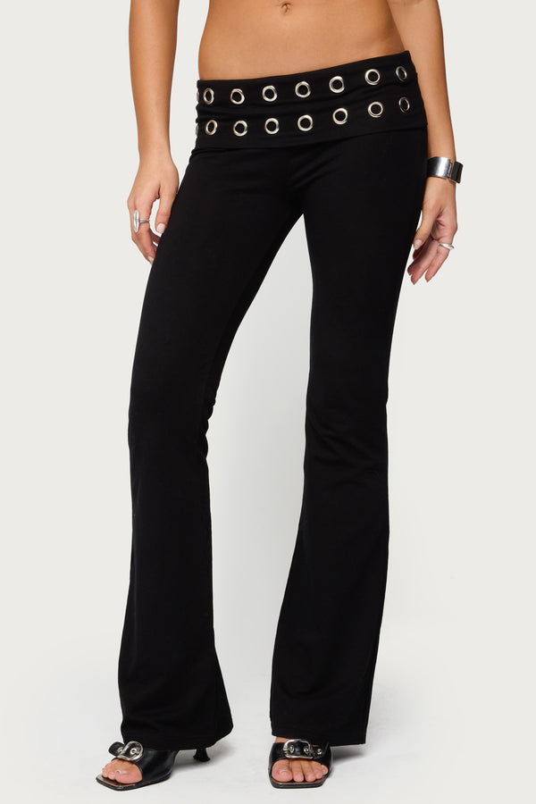 Nairobi Grommet Foldover Flared Leggings view 2