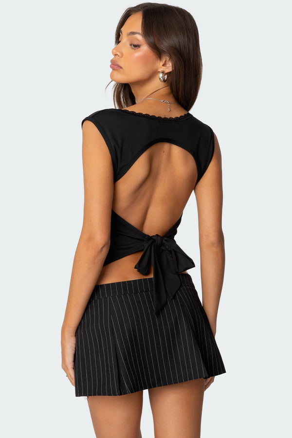 Fae Square Neck Open Back Top view 1
