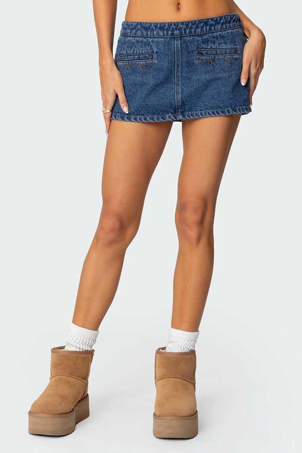 Anita Denim Mini Skort view 2