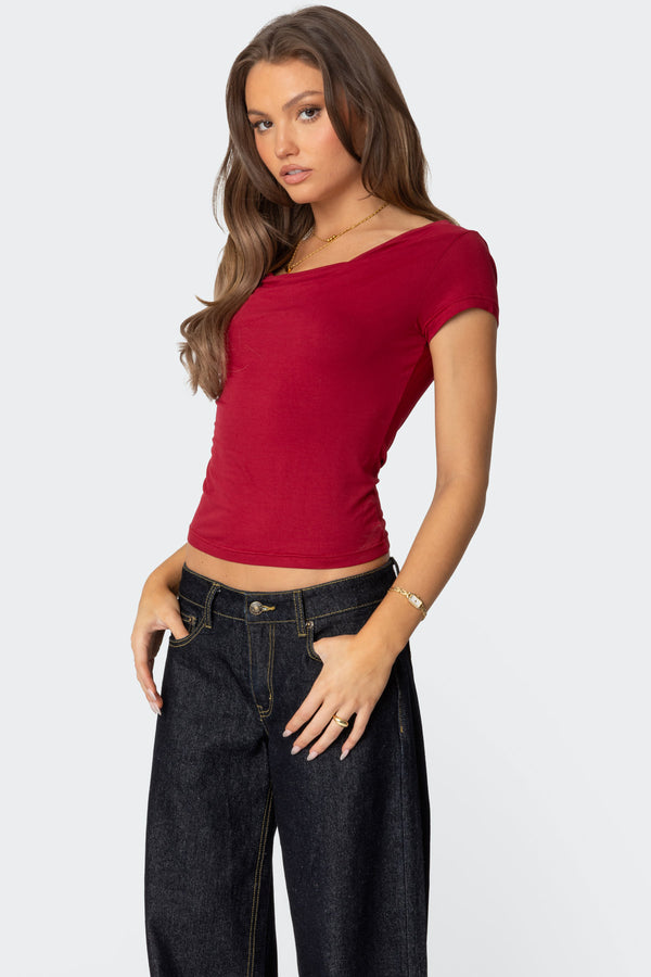 Javi Cowl Neck Top view 2
