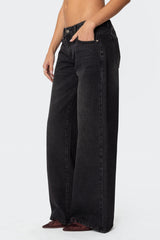 Vyxen Vintage Washed Low Rise Baggy Jeans