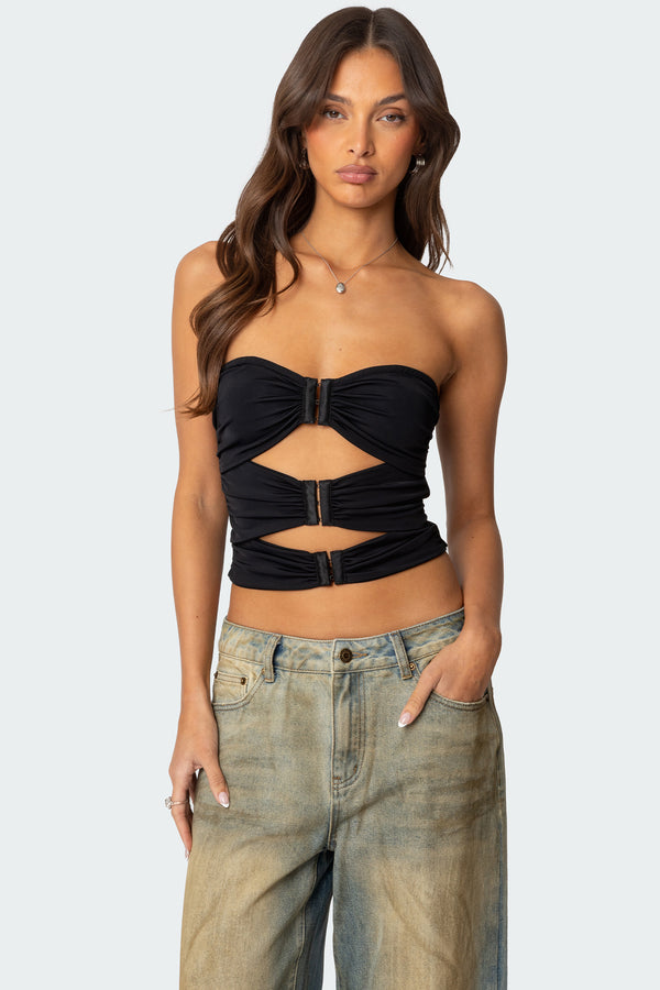 Ariella Cut Out Strapless Top view 1
