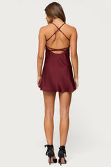 Nalah Satin Effect Mini Dress