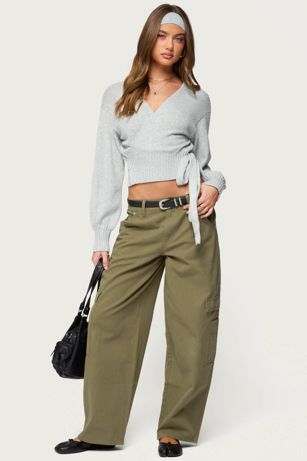 Jadah Low Rise Baggy Cargo Pants view 1
