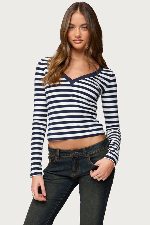 Solly Striped Long Sleeve T Shirt view 1