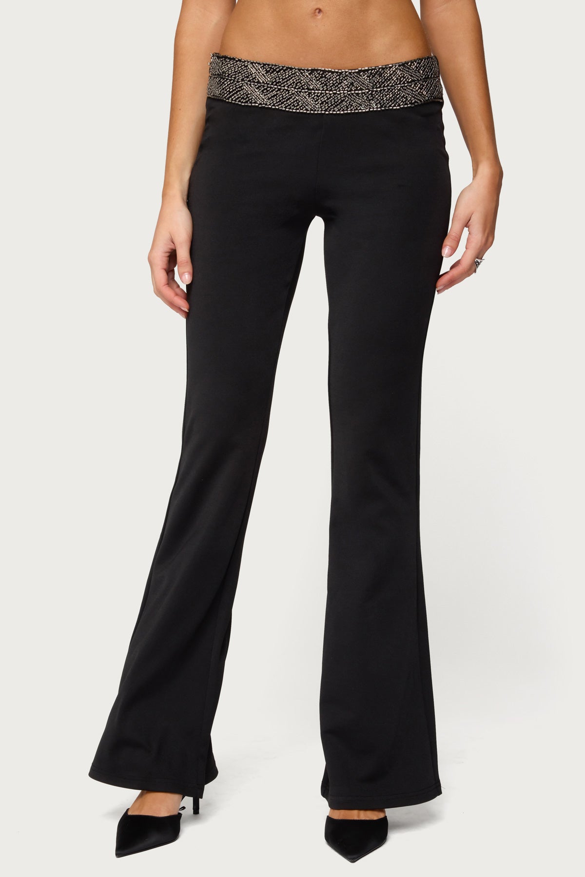 Maricela Sequin Bead Bootcut Pants