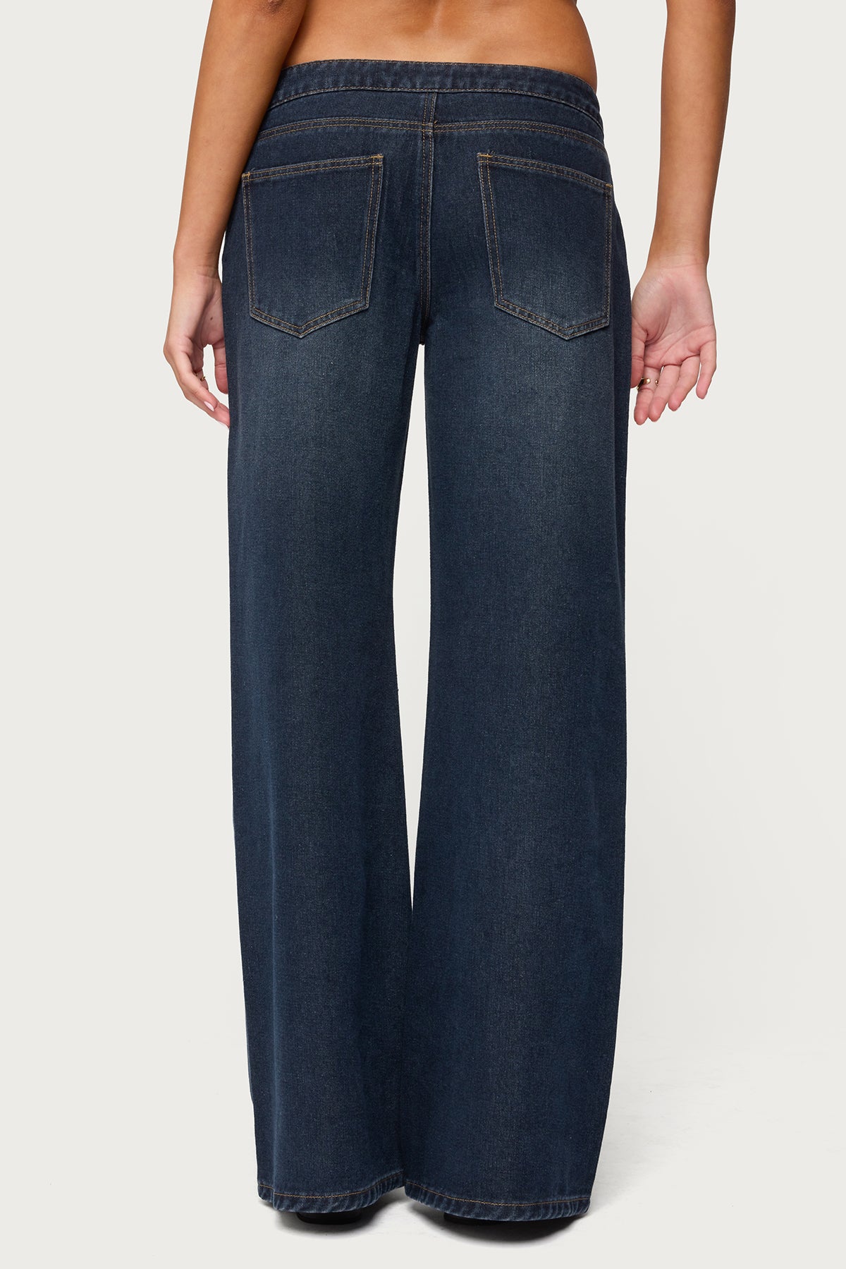 Briah Belted Low Rise Wide Leg Jeans