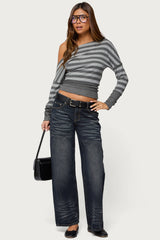 Marniee Striped Off Shoulder Top