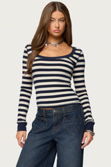 Rainey Striped Long Sleeve Top