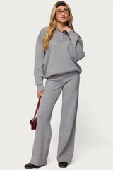 Lorie Oversized Knit Polo Sweater