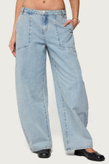 Jolie Low Rise Barrel Jeans