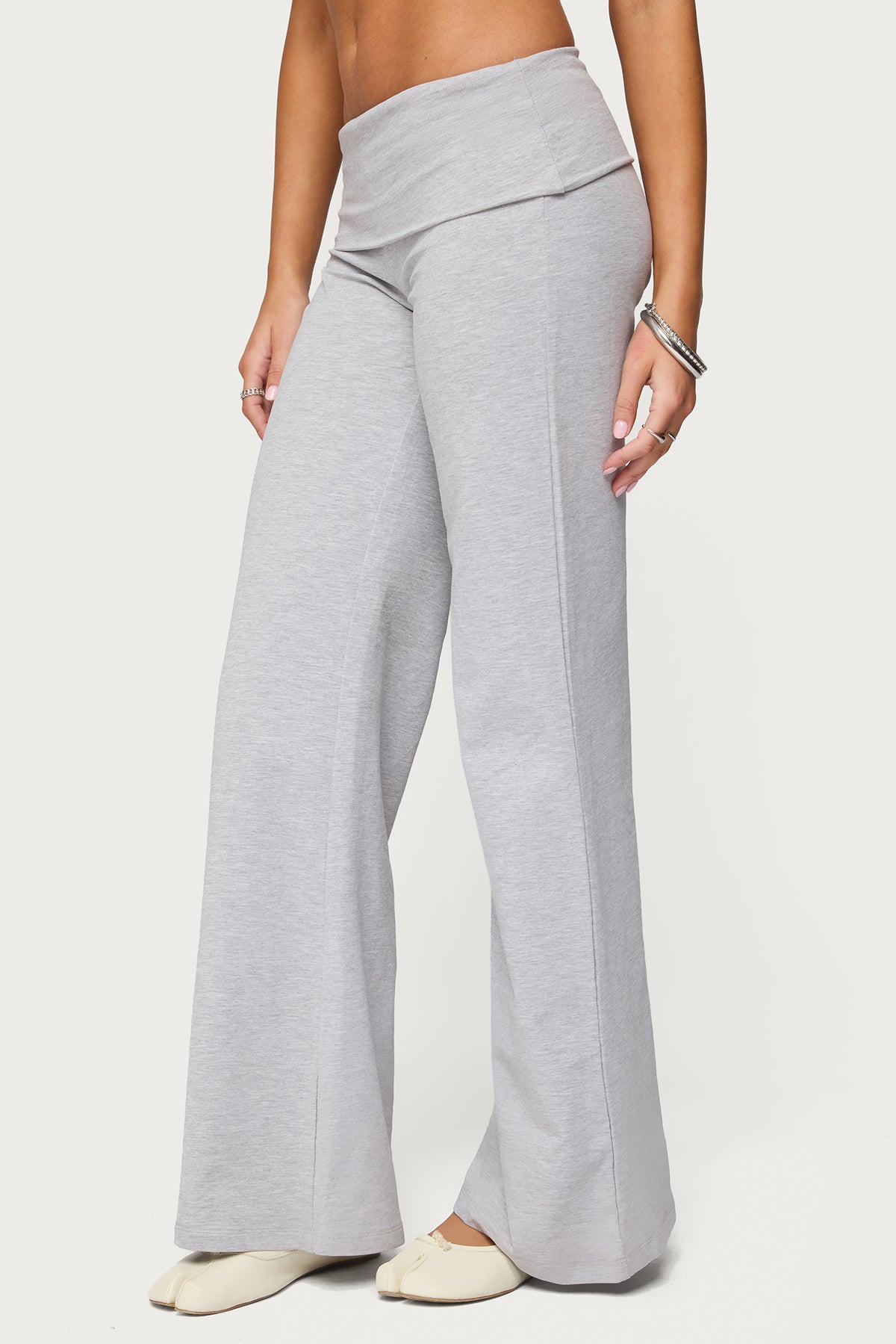 Wide Leg Foldover Pants