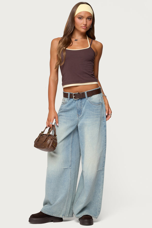 Roya Layered Halter Tank Top view 2