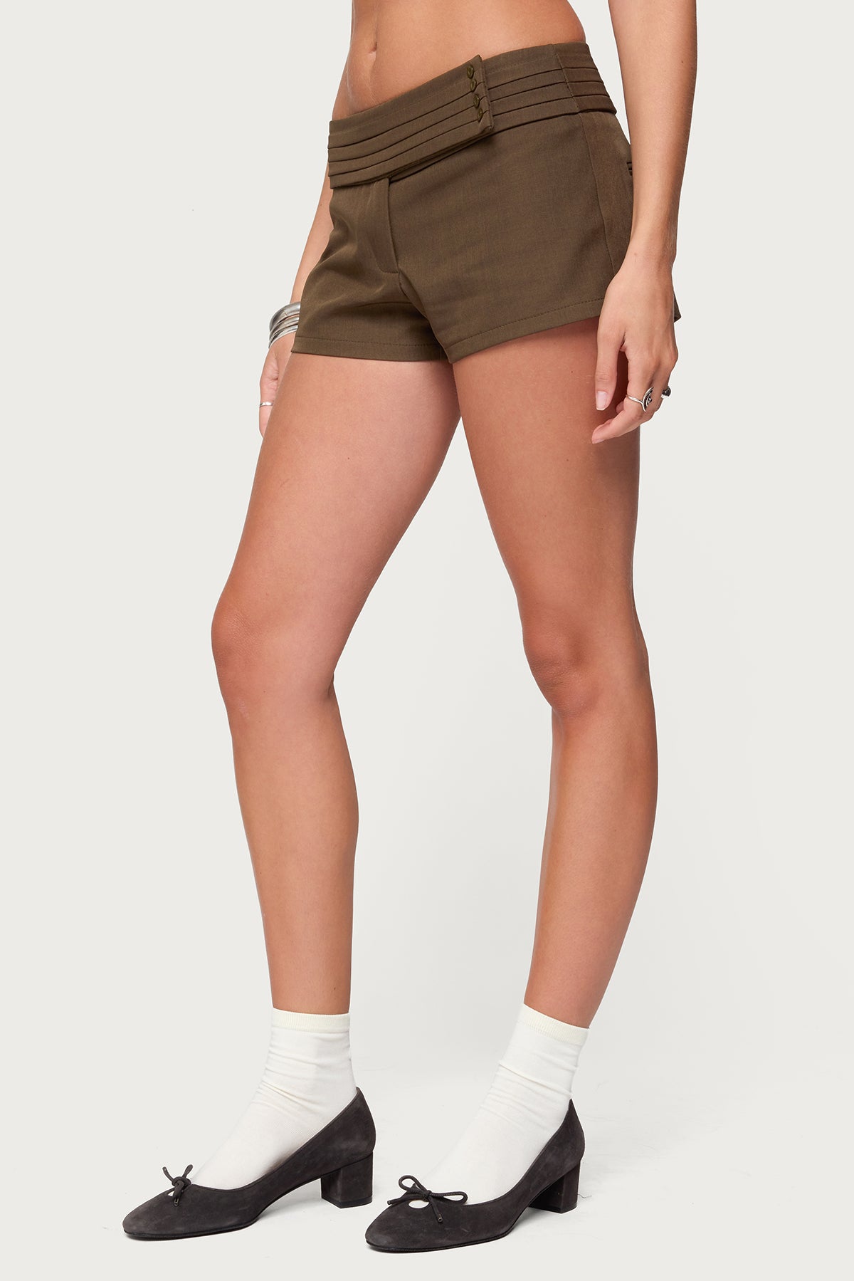 Karla Pleated Tailored Micro Shorts