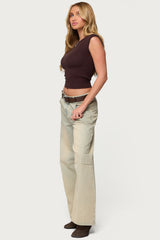 Jarah Pointelle Knit Boat Neck Top