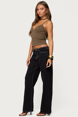 Nora Buttons V Neck Tank Top