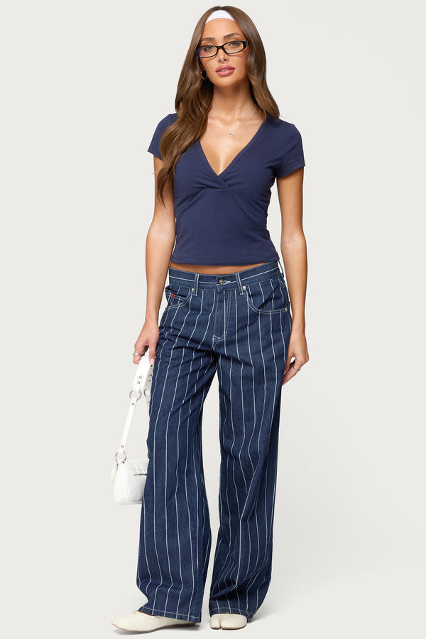 Merinda V Neck Top view 2
