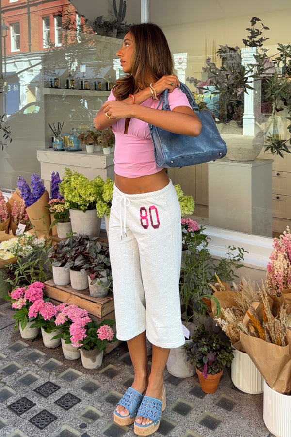 80 Sequin Capri Sweatpants view 1