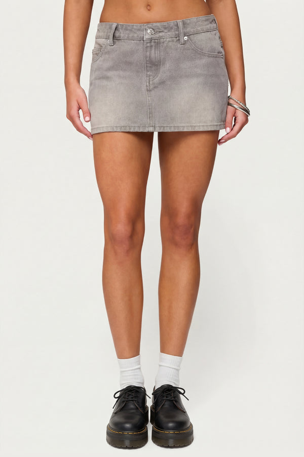 Chiara Denim Micro Skirt view 2