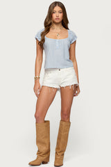 Rhory Pinstripe Babydoll Top