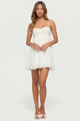 Ariellah Chiffon Babydoll Mini Dress