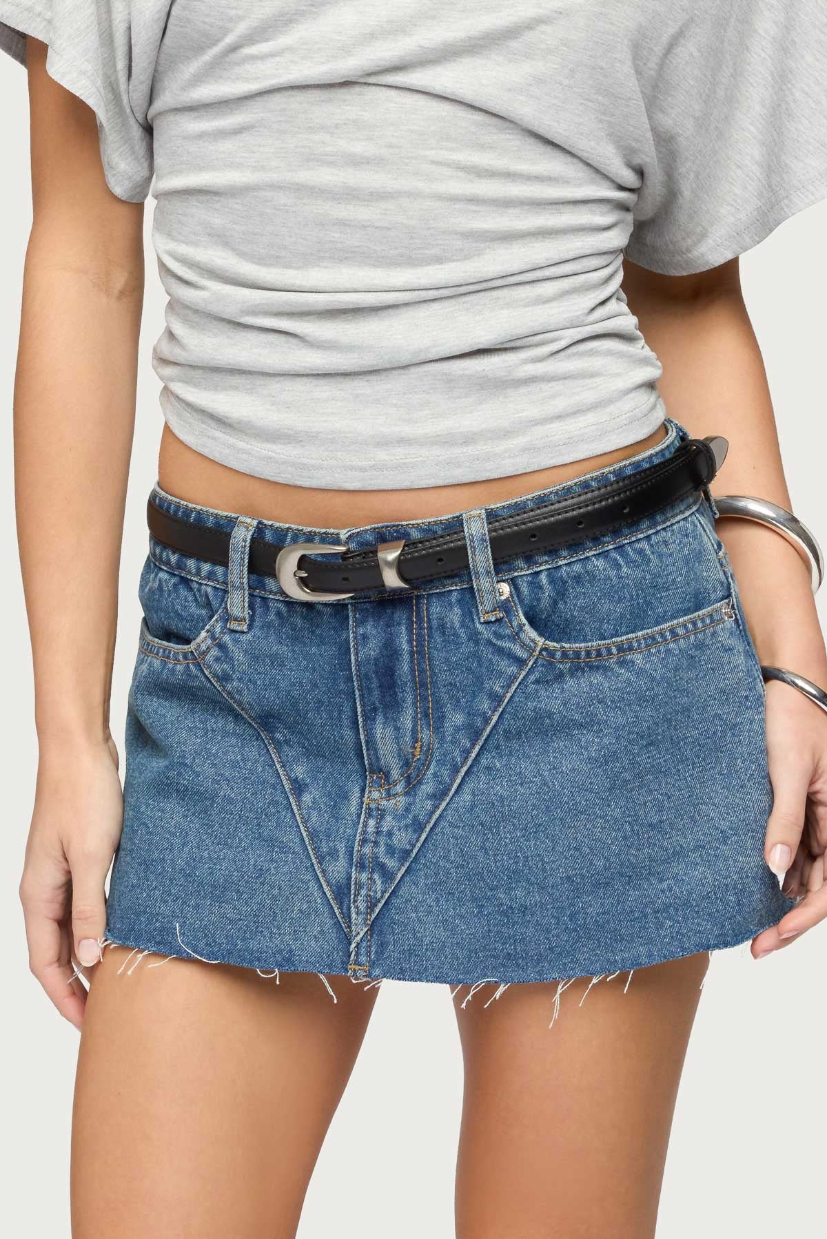 Downtown Faux Leather Belt