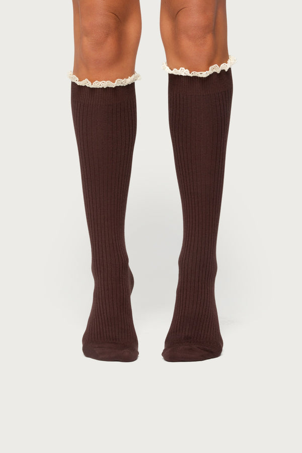 Lacey Ruffle Knee High Socks view 2