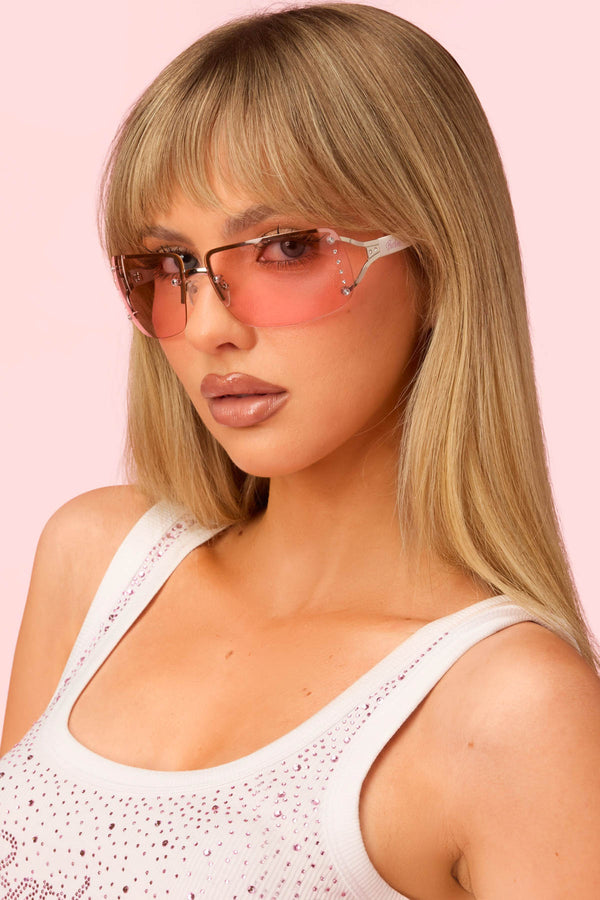 Barbie™ Rhinestone Rectangle Sunglasses view 1