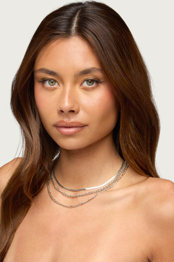 Chain Link Necklace Set view 1
