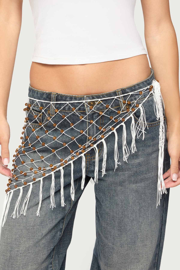 Bead Fringe Waist Scarf view 1