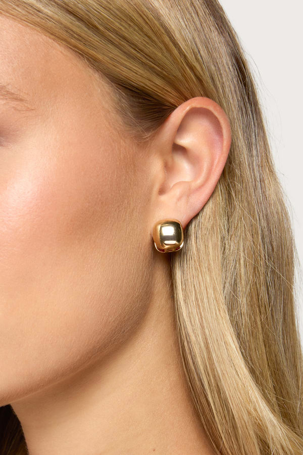 Square Huggy Hoop Earrings view 1