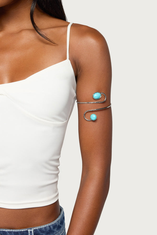 Stone Spiral Arm Cuff view 1