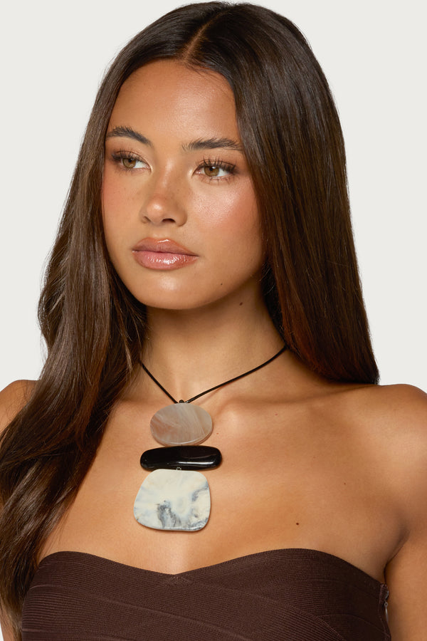 Stone Cord Necklace view 1