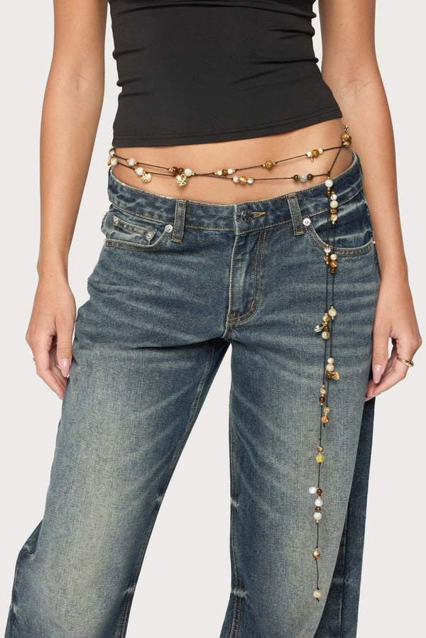 Mixed Bead Cord Belt view 1