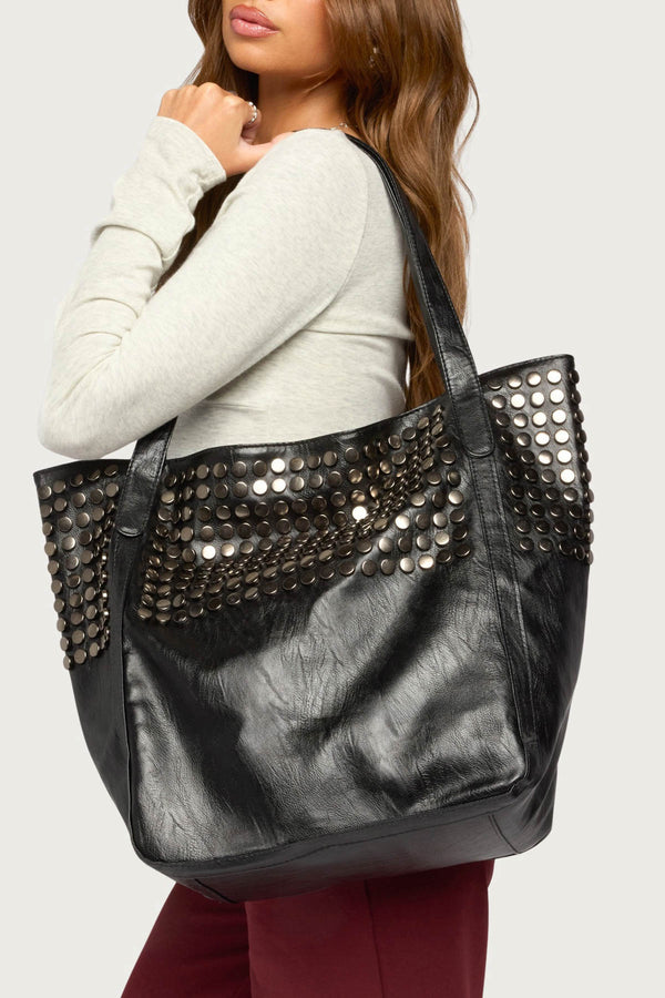 Faux Leather Studded Bag view 1