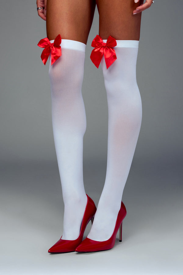Sweetheart Bow Knee High Socks view 1