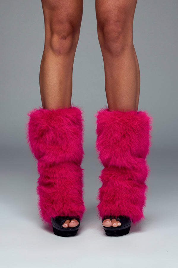 Disco Doll Faux Fur Leg Warmers view 2