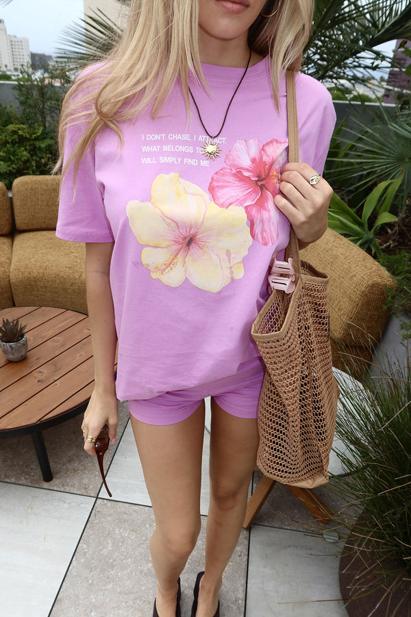 Fleur Hibiscus Graphic T Shirt view 1