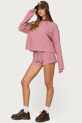 Jainee Striped Drawstring Shorts
