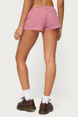 Jainee Striped Drawstring Shorts