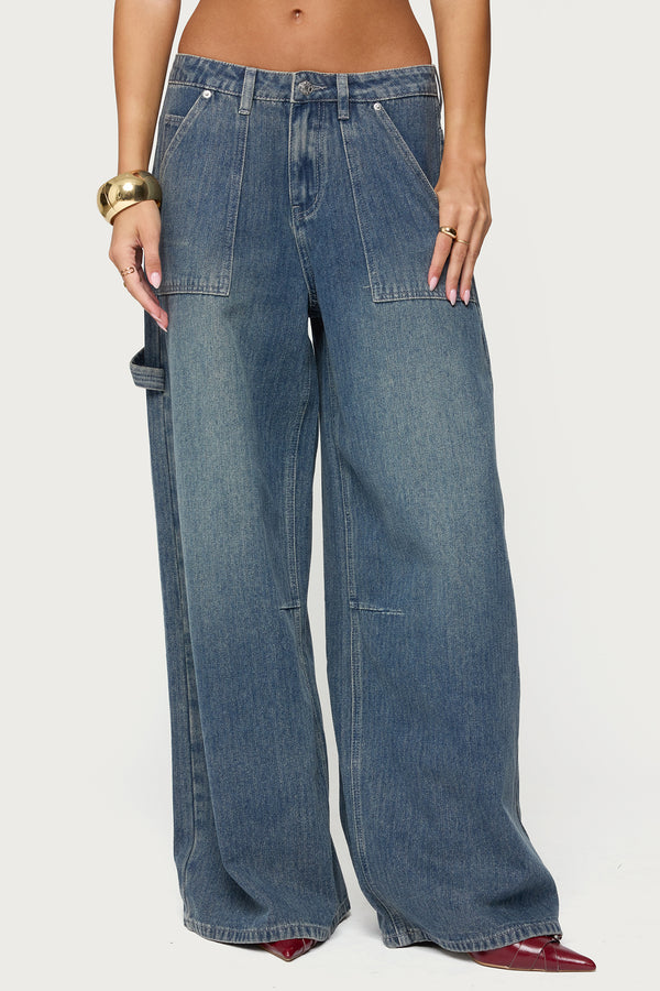 Jaycee Low Rise Baggy Carpenter Jeans view 2