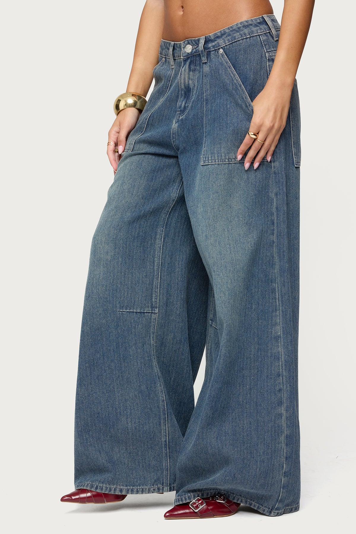 Jaycee Low Rise Baggy Carpenter Jeans