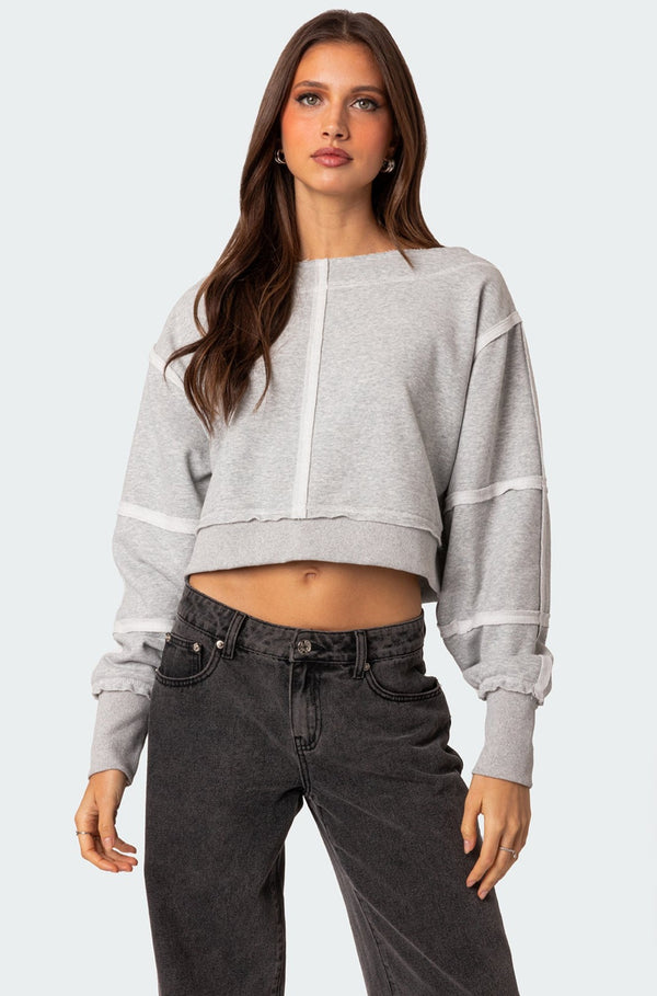 Inside Out Cropped Sweatshirt view 1
