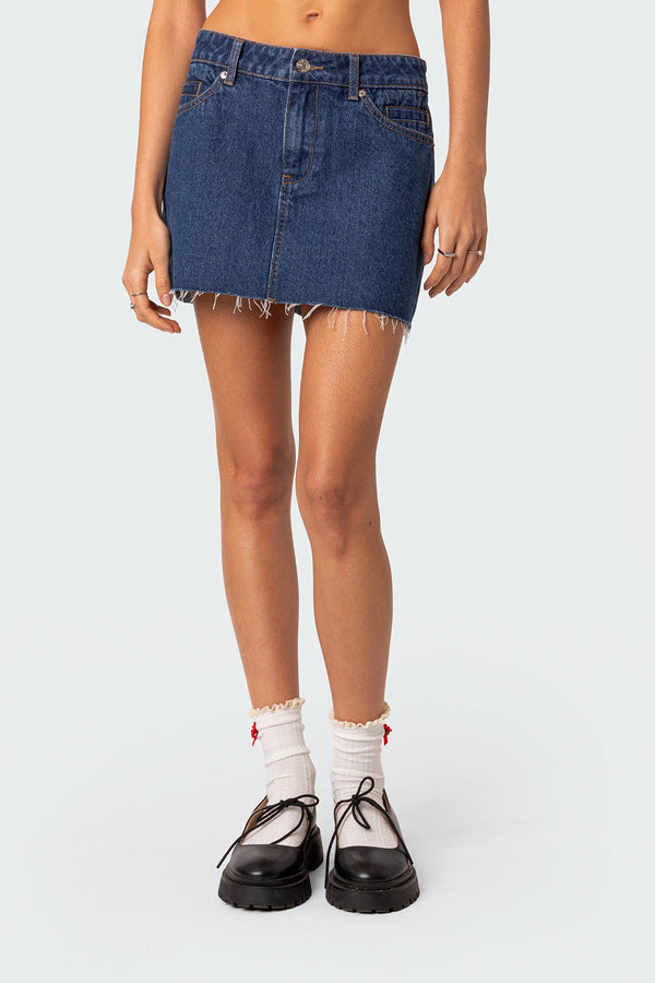 Jessie Denim Mini Skirt view 1