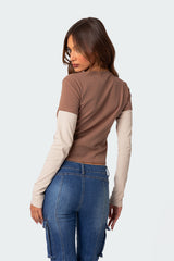 Mood Layered Long Sleeve T Shirt