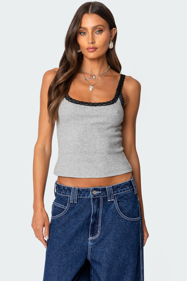 Jude Lacey Ribbed Tank Top view 1