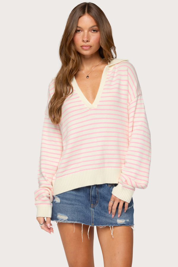 Copenhagen Oversized Striped Sweater view 1