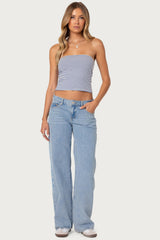 Raelynn Washed Low Rise Baggy Jeans