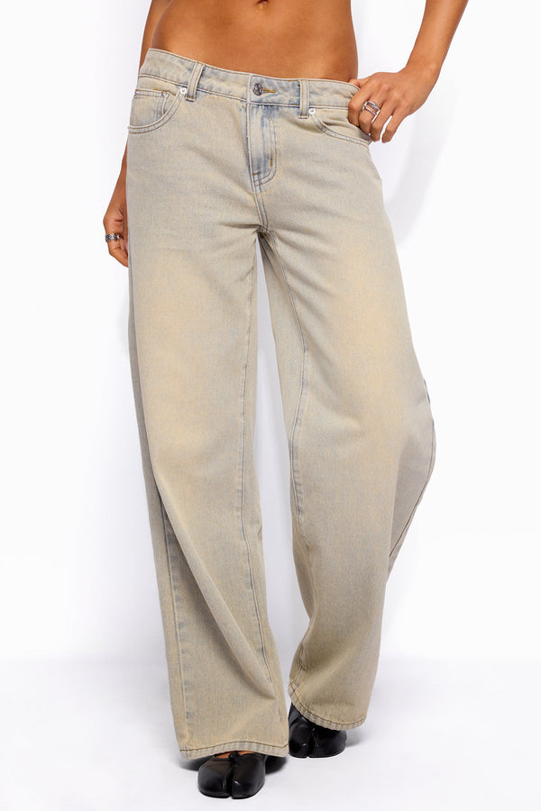Raelynn Washed Low Rise Baggy Jeans view 2