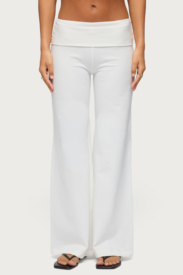 Wide Leg Foldover Pants view 2
